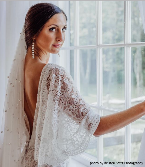 Pearl Studded Chapel Veil