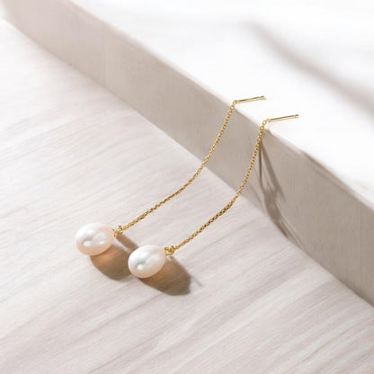 Floating Pearl Earrings