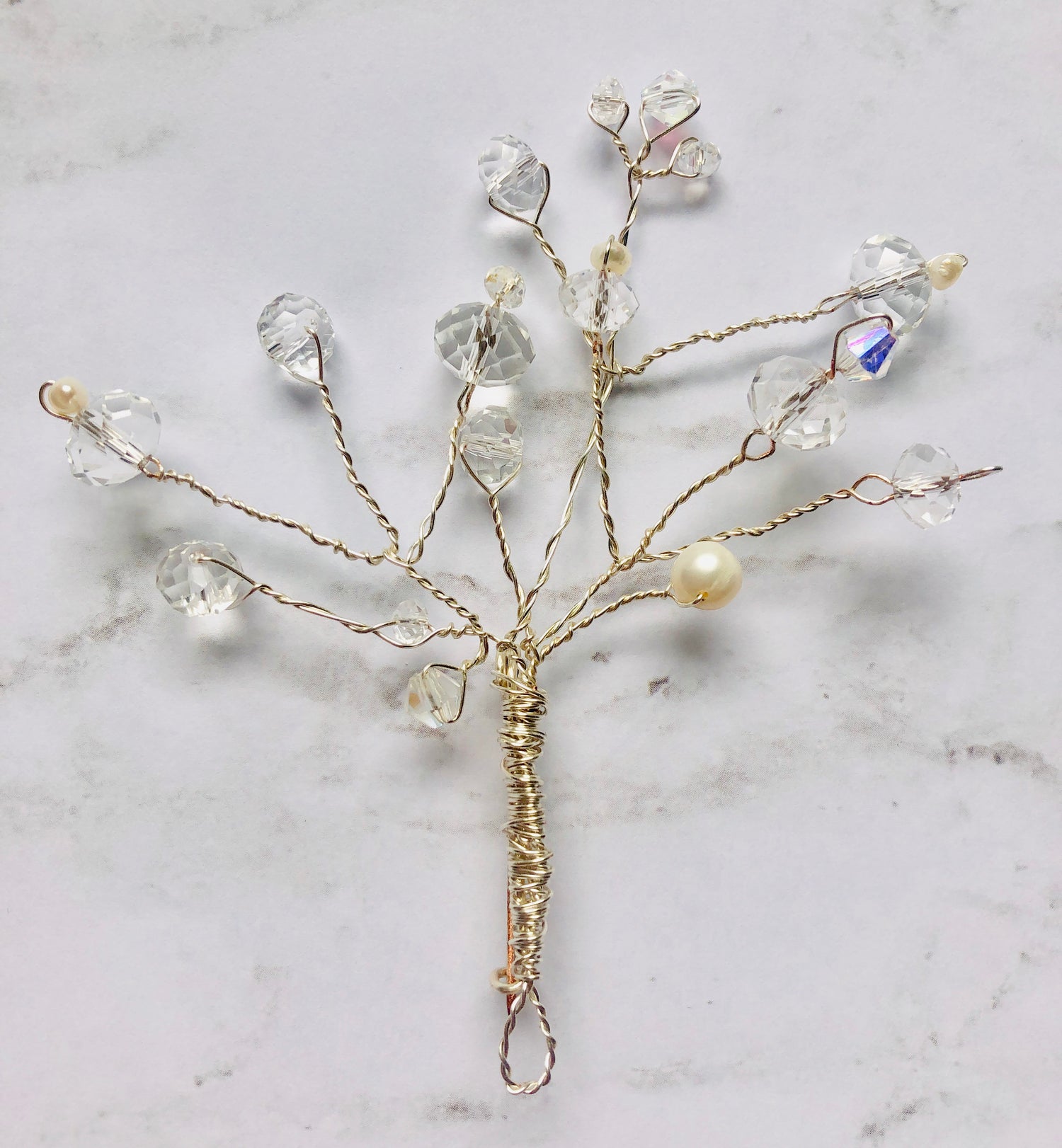 Crystal and Pearl Boutonniere